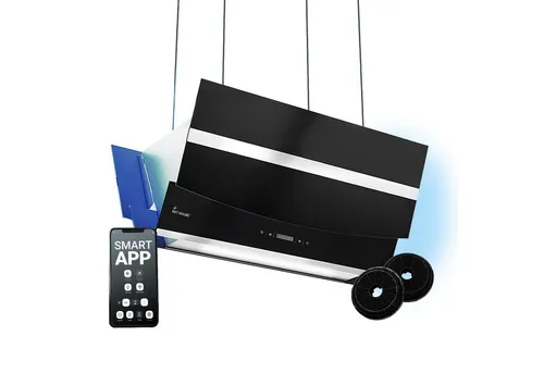 KKT KOLBE HERMES-INSEL Dunstabzugshaube 90cm - Dunstabzugshaube mit RGBW Ambientebeleuchtung, Smart WiFi-App-Steuerung und leiser Betriebslautstärke. Ideal für moderne Küchen.