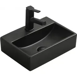 Mexen Mini Aufsatzwaschbecken 40 x 30 cm in Schwarz Matt - Elegantes Design für Ihr Badezimmer - Hochwertiges Aufsatzwaschbecken aus Glaskeramik, ideal für moderne Badezimmer. Kompakt und stilvoll mit mattem Finish, bietet es eine praktische Lösung für Ihre Waschroutine.