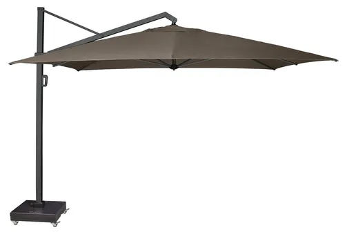 Platinum Sonnenschirm rechteckig 4x3m Icon T¹ Premium, kippbar und 360° drehbar - Hochwertiger Ampelschirm für Terrasse und Garten mit 12 m² Schirmfläche. Ergonomischer Griff und stufenlose Verstellung bieten höchsten Komfort. Schmutz- und wasserabweisend für lange Freude im Freien.