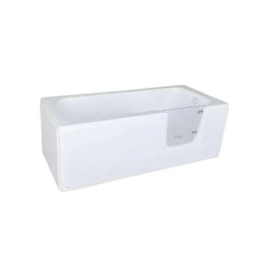BELVIT Seniorenbadewanne 170x75 cm mit Tür - Barrierefreie Dusch-Badewanne - Komfortable Seniorenbadewanne mit seitlicher Tür für einfachen Einstieg. Hochwertiges Sanitäracryl, stabiler Edelstahlrahmen und praktische Haltegriffe gewährleisten Sicherheit und Selbstständigkeit im Badezimmer.