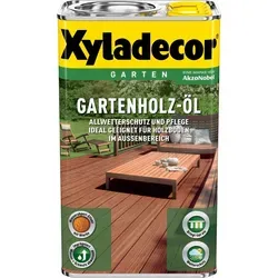 Xyladecor Gartenholz Öl 2,5 l - Natur Holzpflege für Terrasse - Holzöl für Außenanwendungen, ideal zur Imprägnierung von Terrassenböden. Schnelle Trocknung in 6 Stunden sorgt für effiziente Anwendung.