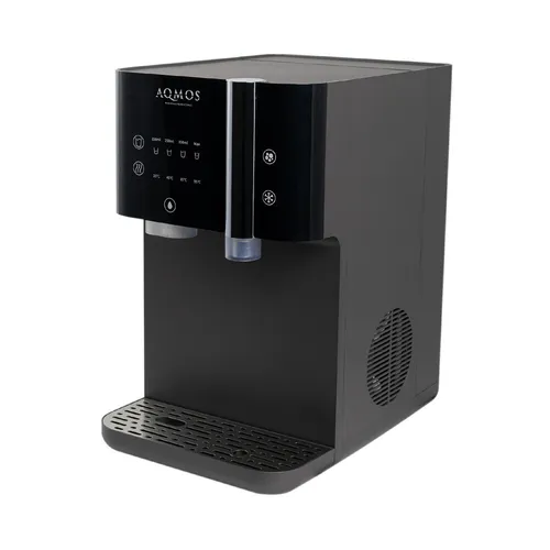 AQMOS Wasserspender DrinKing schwarz - Multifunktionaler Wasserspender für Küche, stilvolles Design und hochwertiges Osmosewasser auf Knopfdruck