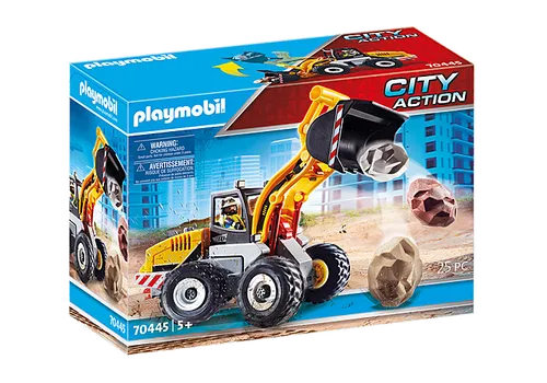 Playmobil City Action Reifenlader 70445 - Fahrzeuge für die Baustelle, der Reifenlader fördert kreatives Spielen und fördert die Vorstellungskraft der Kinder.