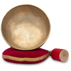 XDrum Omshanti Klangschale 30 cm Komplett Set - Esoterik: Handgehämmerte Klangschale aus 7 Metalllegierungen, perfekt für Meditation und Therapie, inklusive Kissen und Schlägel.