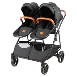 BabyTrold Sibbi Duo night Geschwisterwagen - Vielseitiger Geschwisterwagen für zwei Kinder bis 22 kg pro Sitz. Ergonomische Schalensitze und ein praktisches Einhand-Faltsystem sorgen für Komfort und einfache Handhabung im Alltag.