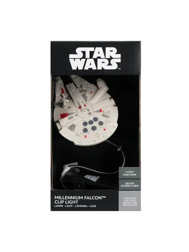 Star Wars Millennium Falcon Buchleuchte - Buchlampen mit flexiblem Kabel und 3 Lichtmodi, ideal für nächtliches Lesen und Abenteuer mit ikonischem Han Solo Raumschiff.