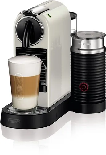 Nespresso De Longhi Citiz EN267.WAE - 1-Tassen-Kaffeekapselmaschine mit 1710W, inklusive Milchaufschäumer und 14 gratis Kapseln für perfekten Cappuccino