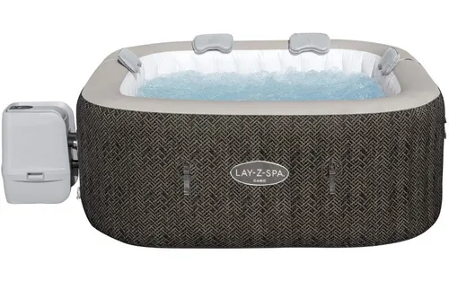 Bestway® LAY-Z-SPA® Energiespar-Whirlpool Cabo HydroJet™ für 6 Personen - Outdoor-Whirlpool mit App-Steuerung und 40% energieeffizienter Energiespardämmung EnergySense® für entspannende Wellnessmomente.