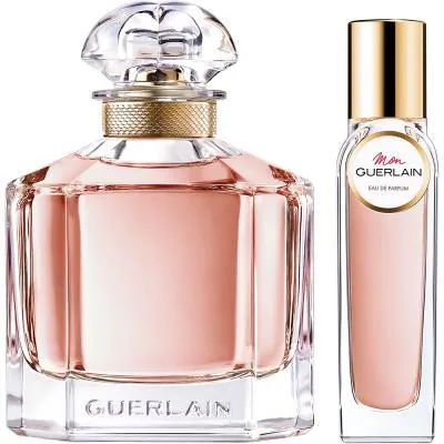 Guerlain Mon Guerlain Eau de Parfum Set 100 ml + 15 ml - Elegantes Eau de Parfum Set mit 100 ml und 15 ml, ideal für besondere Anlässe. Hochwertige Duftkomposition für unvergessliche Momente. Perfekte Geschenkidee für Liebhaber von exklusiver Parfümerie.