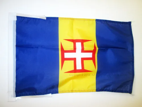 FLAGGE MADEIRA 45x30cm mit kordel - MADEIRA FAHNE  30 x 45 cm - flaggen AZ FLAG