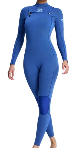 Roxy 2026 Elite Xtra Stretch Neoprenanzug für Damen, 4/3 mm Brust-Reißverschluss, Blau - Erleben Sie den Roxy Elite Neoprenanzug mit innovativem Primaloft-Bio-Stretch-Futter. Ideal für Wassersportler, bietet er Flexibilität und Isolation für optimale Bewegungsfreiheit.