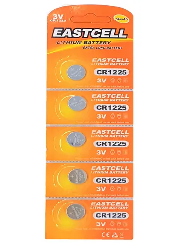 ☀️☀️☀️☀️☀️ 5 x CR1225 3V Lithium Knopfzelle 50 mAh ( 1 Card a 5 Batterien ) EAST