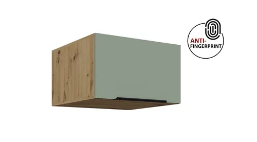 Küchen Aufsatzschrank ARIA 60 cm Aquamarin matt mit Anti-Fingerprint - Moderner Aufsatzschrank für die Küche, 1 Tür, mit praktischer Anti-Fingerprint-Beschichtung. Ideal für eine stilvolle und pflegeleichte Küchenzeile.