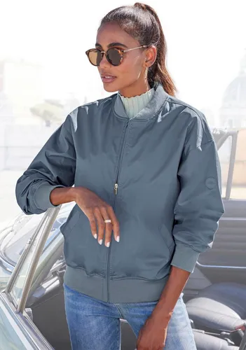 French Connection Blouson mit College-Kragen blau|grau XS (32/34)