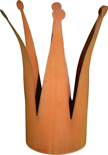 Rostikal Edelrost Gartendeko Krone aus Metall 22 cm Vintage Deko Krone