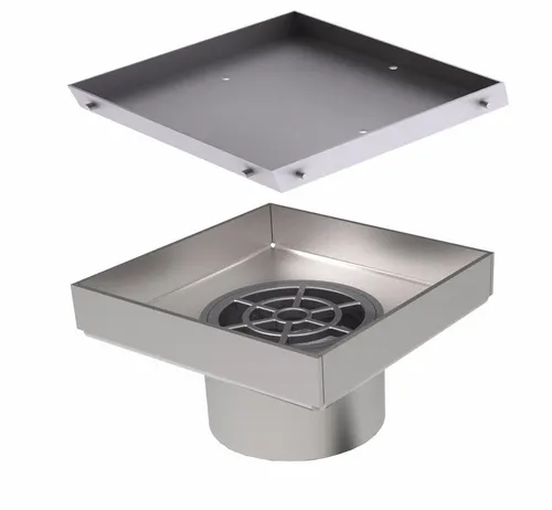 MERT Bodenablauf FLIESEN, Ultraflache Einbaumöglichkeit - Sonstige Elektroinstallationsartikel, ideal für Bad und Dusche, bietet eine elegante Lösung mit modernem Design aus hochwertigem Edelstahl.
