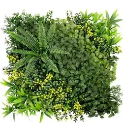 FLOORDIREKT Pflanzenwand Multielements - Natürliches, pflegefreies Kunstpflanzen-Panel - Sonnenbeständig & individuell erweiterbar - 50 × 50 cm