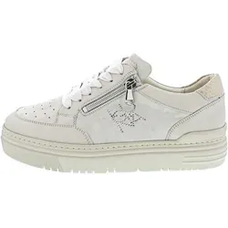 Waldläufer Damen Sneaker H-Tamira - Latte Platin - Halbschuhe mit Recycling-Fußbett, ideal für lose Einlagen, flexible Laufsohle und seitlichem Außenreißverschluss, perfekt für trendbewusste Damen.