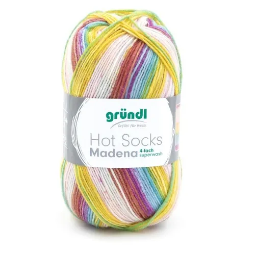 Gründl Wolle Hot Socks Madena 4-fach 100 g caribean-summer  Wolle
