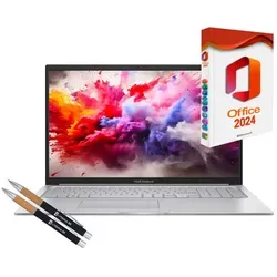 Asus VivoBook X170 - Intel Core i7 - 32GB DDR4-RAM - 1000GB SSD - Windows 11 Pro + MS Office 2024 Pro - 44cm (17.3") Display - Beleuchtete Tastatur - Silber