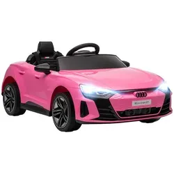 HOMCOM Kinder Elektroauto 12V mit Fernbedienung - Elektrofahrzeug für Kinder 3-5 Jahre, mit offizieller AUDI RS E-tron GT-Lizenz, sanfter Start und Sicherheitsgurt für eine sichere Fahrt.