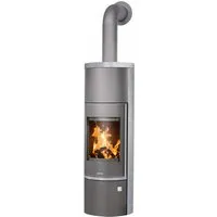 JUSTUS Kaminofen Faro Aqua 2.0 - Wasserführender Specksteinofen 8,5kW - Kaminöfen, wasserführend für effiziente Wärmeversorgung, elegantes Design aus grauem Speckstein für Ihr Zuhause.