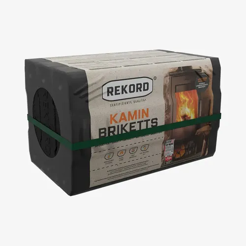Energie Kienbacher Braunkohle Briketts 10 kg - Holzkohle für Kamin und Ofen, hochwertige Brennstoffqualität mit hoher Energiedichte für effiziente Wärme und umweltfreundliche Verbrennung.