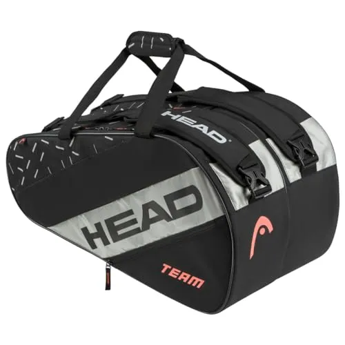 Head Sporttasche Team Padel Bag L - Schwarz/Silber - Sporttasche für Padelspieler, geräumig mit praktischem Design und strapazierfähigem Material für optimalen Schutz und Transport.