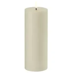 Uyuni LED Stumpenkerze 7,8x20cm oyster grey