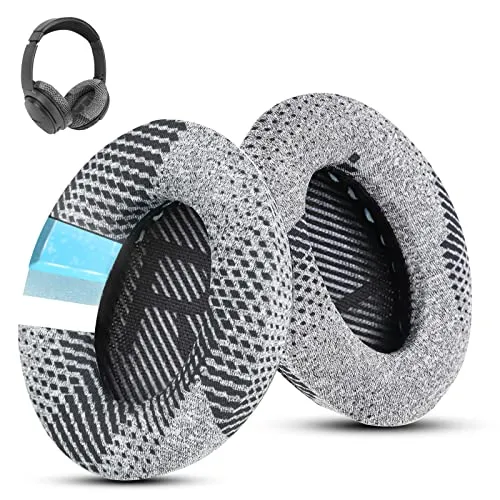 Cooling-Gel QuietComfort 35 / QC 35ii Ersatz-Ohrpolster für Bose Kopfhörer, Kompatibel mit Bose QC45 QC35 QC25 QC2 QC15 / Around-Ear 2/AE2 AE2i AE2w / SoundTrue & SoundLink Serie (Gray Fabric)