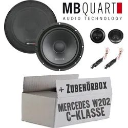 MB Quart QS165 Lautsprecher Boxen für Mercedes C-Klasse W202 - Komplettes Einbauset für die Vorderlautsprecher der Mercedes C-Klasse W202. Enthält alle Adapterstecker und hochwertiges Zubehör für einen unkomplizierten Einbau und großartigen Sound.