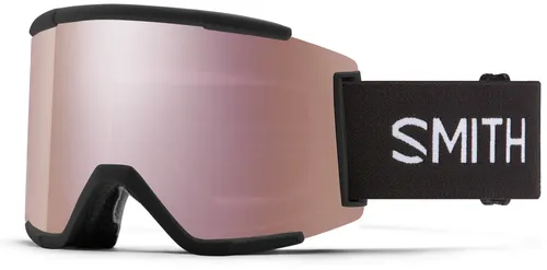 SMITH SQUAD XL Schneebrille 2025 - black/chromapop sun black gold mirror - Snowboardbrillen mit übergroßem Rahmen und robustem Carbonic-X-Material, ausgestattet mit Fog-X-Technologie für klare Sicht und maximalen Komfort beim Snowboarden.