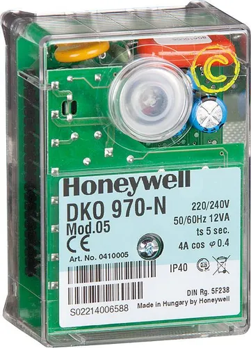 Feuerungsautomat Honeywell DKO 992-N Mod.20 – Zuverlässige Steuerung - Effizienter Feuerungsautomat für präzise Steuerung von Heizungsanlagen. Ideal für den professionellen Einsatz in Heizsystemen.