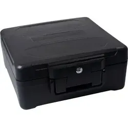 pavo Feuerschutzkassette 11 Liter schwarz - Feuerfeste Dokumentenbox mit 11 Litern Kapazität für maximalen Schutz. Hergestellt aus robustem HDPE, IPX67 wasserdicht und ideal für den einfachen Transport. Maße: 390 x 365 x 170 mm, inkl. 2 Schlüsseln.