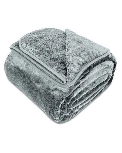 Gräfenstayn Wohndecke Cashmere-Feeling - Wohndecke aus 100% Polyester, super weich & flauschig – ideal für gemütliche Abende auf dem Sofa oder der Couch. Maße: 150x200 cm, Farbe: hellgrau.