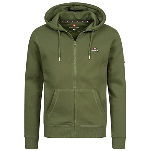 Höhenhorn Katan Herren Hoodie Pullover Grün Gr. 3XL - Bequemer Baumwoll-Hoodie mit Kapuze in Grün, ideal für Freizeit und Sport. Atmungsaktiv und strapazierfähig, bietet er hohen Tragekomfort und stylishes Design für jedes Wetter.