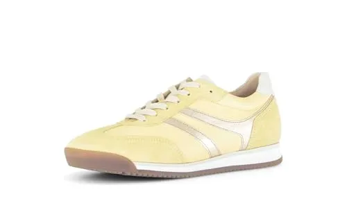 Gabor Damen Low-Top Sneaker, Yellow Kombi (13) - Komfort für jeden Tag - Stylische Low-Top Sneaker in gelber Kombi, ideal für Freizeit und Business. Mit moderater Mehrweite (G) und flachem Absatz für optimalen Tragekomfort.