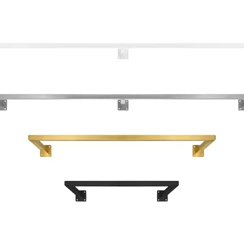 Natural Goods Berlin Kleider-Stange RECHTECK | Wand-Montage im Industrial Style - Garderobenständer mit einfacher Wandmontage, ideal für stylisches Aufhängen von Kleidung im Flur oder Schlafzimmer. Robust und pflegeleicht dank langlebiger Pulverbeschichtung.