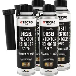 4x TECPO Diesel SPEED Injektor Reiniger Ester, 300 ml