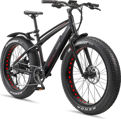 E-Bike TELEFUNKEN "Aufsteiger FM350" - 26 Zoll Pedelec für Damen und Herren - Fahrräder - Das TELEFUNKEN FM350 E-Fatbike mit 4'' Reifen bietet herausragenden Grip und Komfort für Abenteuer abseits der Straßen. Ideal für Schotterpisten und Trails!