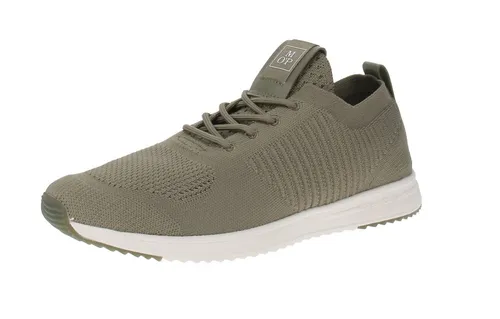Sneaker MARC O'POLO aus recyceltem Polyester, Herren Gr. 46, oak ash - Stylische und umweltfreundliche Strick-Sneaker aus recyceltem Polyester mit Memory Foam Innensohle. Perfekt für lässige Outfits und angenehm leicht dank innovativer EVA-Laufsohle.