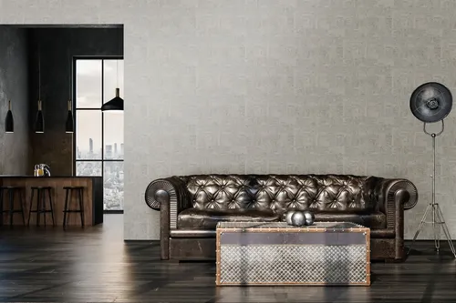 living walls Vliestapete Stories of Life Metallic-Vliestapete Hellgrau Silber Tapete, strukturiert, Metall-Effekte, gemustert, metallic, (1 St), glänzende moderne Tapete für Wohnzimmer Tapeten Wohnzimmer modern Flur