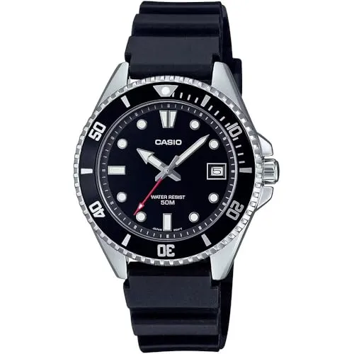 Casio MDV-10-1A1 Armbanduhr - Hochwertige Armbanduhr für Herren mit schwarzem Zifferblatt und robustem Design, ideal für den täglichen Gebrauch und Outdoor-Aktivitäten.