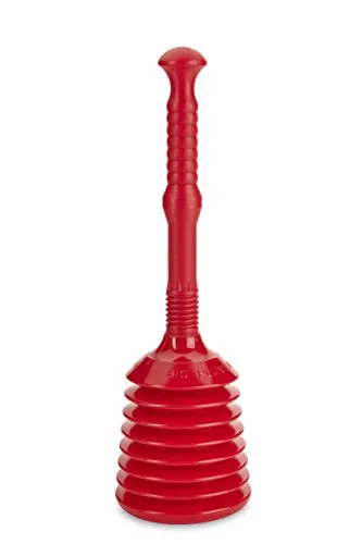 TURBO PRODUKTE Turbo Stampfer Rot - Pömpel rohrfrei - Saugglocke für Toilette, Waschbecken, Dusche uvm. - maximale Saugkraft - 10-faches Ansaugvolumen