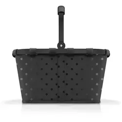 reisenthel Einkaufskorb carrybag frame Glossy Dots Black - Einkaufstaschen & Einkaufstrolleys, großer Stauraum und leichtes Gewicht, ideal für Wochenmärkte und Freizeitaktivitäten.