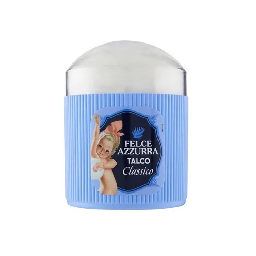 Felce Azzurra Classic Talkum mit Flaum, 250 g - Ganzkörperpflege mit zartem Duft, ideal für tägliche Anwendung. Der 250 g Behälter enthält ein hochwertiges Puder, das die Haut weich und frisch hält.