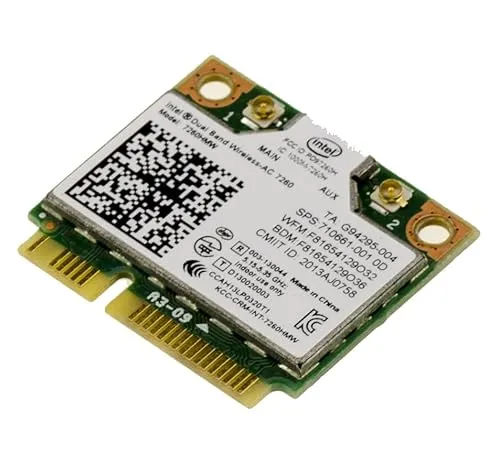 KALEA-INFORMATIQUE Mini-PCIe-Netzwerkcontroller-Karte WiFi Dual Band 802.11a/b/g/n/AC 1200M und Bluetooth 4 mit Intel 7260-Chipsatz