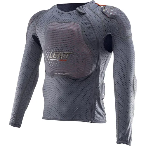 Leatt 3DF AirFit Lite Evo Protektorenjacke Kinder - Dunkelgrau L/XL - Hochwertige Protektorenjacke für Kinder mit umfassendem Aufprallschutz und verbesserter Belüftung. Ideal für Sicherheit und Komfort beim Sport.