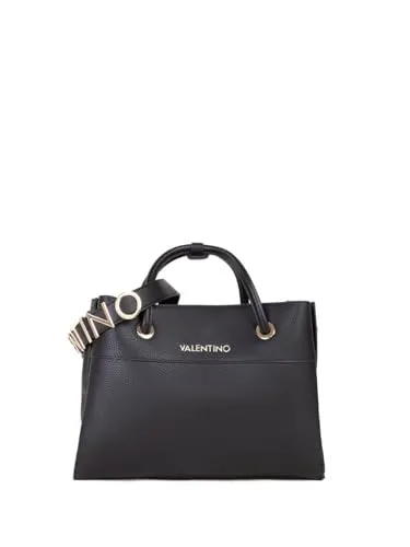 Valentino Women's Alexia Shopper - Eleganter Nero Shopper, stilvoll und geräumig für jeden Anlass