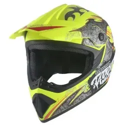 FunSport-Factory Motocrosshelm Mejia für Kinder - Offroad Helm XL (59 cm) - Robuster Jethelm für Kinder, ideal für Motocross und Offroad-Einsätze. Mit hervorragendem Belüftungssystem und stufenlos verstellbarem Schnellverschluss für optimalen Tragekomfort.